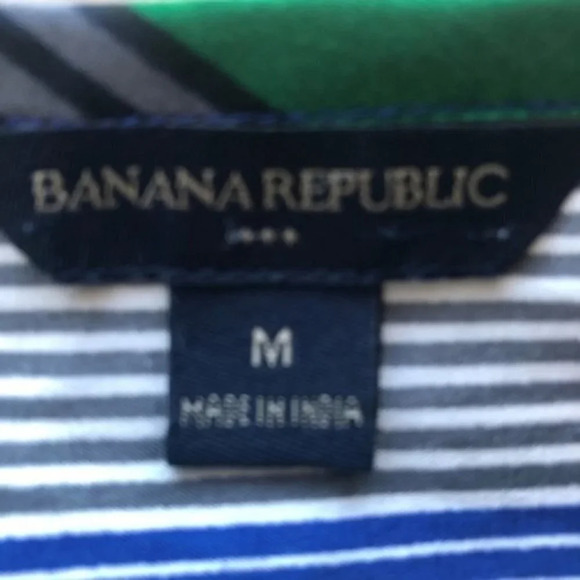 Banana Republic 3/4 Sleeve Striped Top Boatneck M - Picture 6 of 6